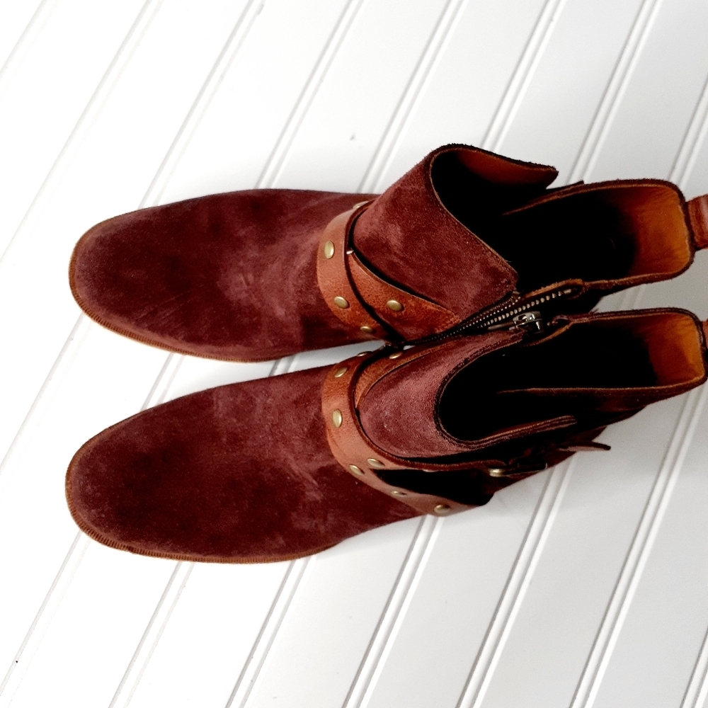 NEW Kork-Ease® Kenai  Burgundy Leather Bootie C296 - Picture 4 of 11